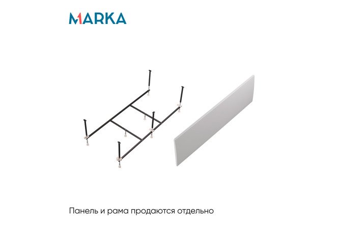 Ванна пристенная Marka One Бьянка (Bianca) универсальный, белый 180x80 см