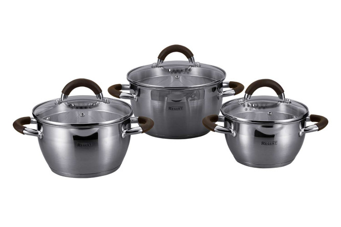 Изображение товара Набор кастрюль REGENT Inox Truffle с крышками для индукционных плит