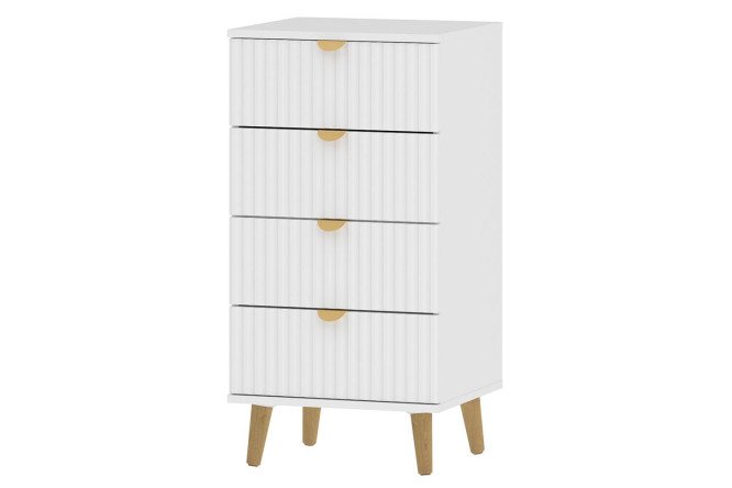 Изображение товара Комод Дакота с фасадом меренга и белым каркасом