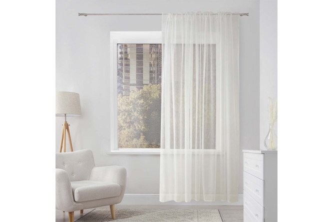 Изображение товара Тюль MICASA Aitach 300х280 см бежевый сетка универсальная лента