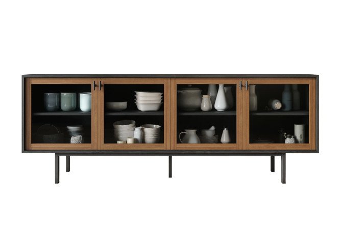 Изображение товара Комод Emerson с 4 дверками, современный дизайн, размер 190х75х45 см