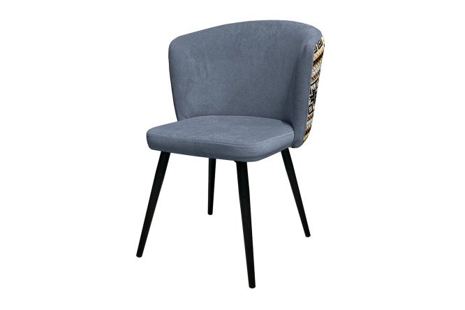 Изображение товара Стул Dallas 56,5х83х58 см из велюра с металлическими ножками