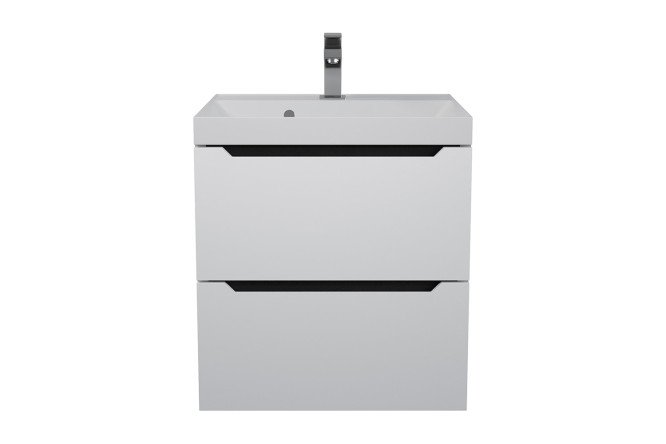 Изображение товара Подвесная тумба для ванной 50 см Tanos New с раковиной в комплекте белая или графит