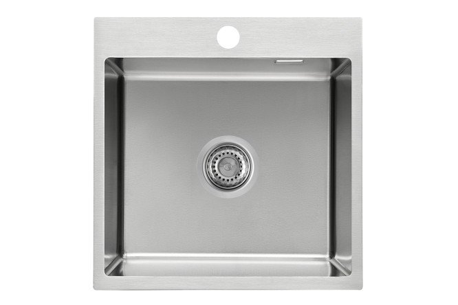 Изображение товара Мойка с выпуском UKINOX Практика PRB500.500 -GT10C 0CW, хром 50х50х20 см