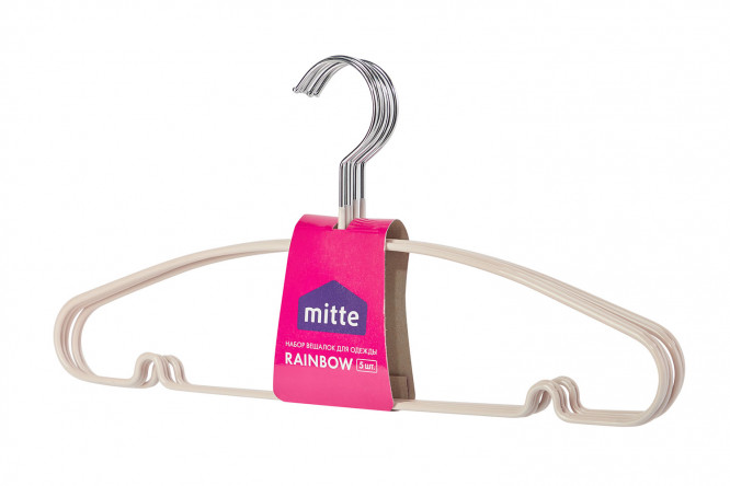 Изображение товара Набор вешалок для одежды MITTE Rainbow 5 шт.