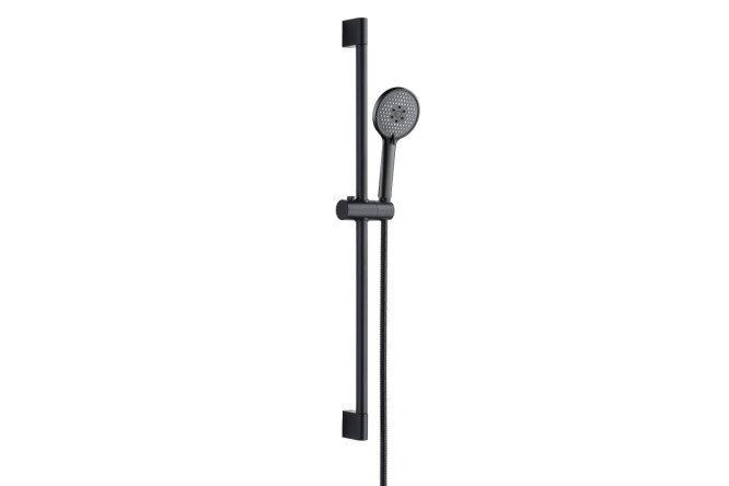Изображение товара Душевой гарнитур ORANGE O-Shower OS813b 150 см шланг высокая стойка