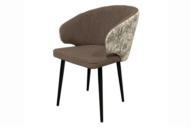 Изображение товара Стул Лион с подлокотниками велюр металл 58.5х83х56 см