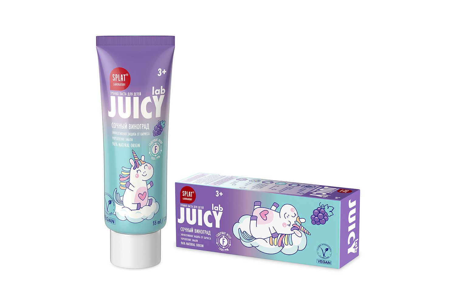 Зубная паста для детей SPLAT Juicy lab Сочный виноград - купить по цене 259  рублей в интернет-магазине Hoff.ru | 80589924