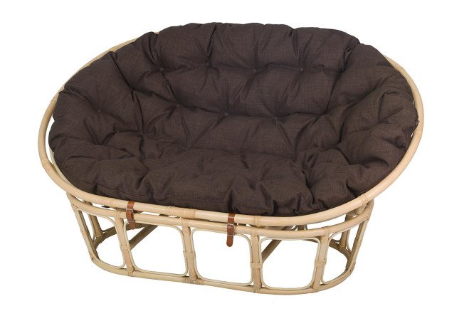 Изображение товара Диван Мамасан цвет каркаса натуральный, мягких элементов коричневый