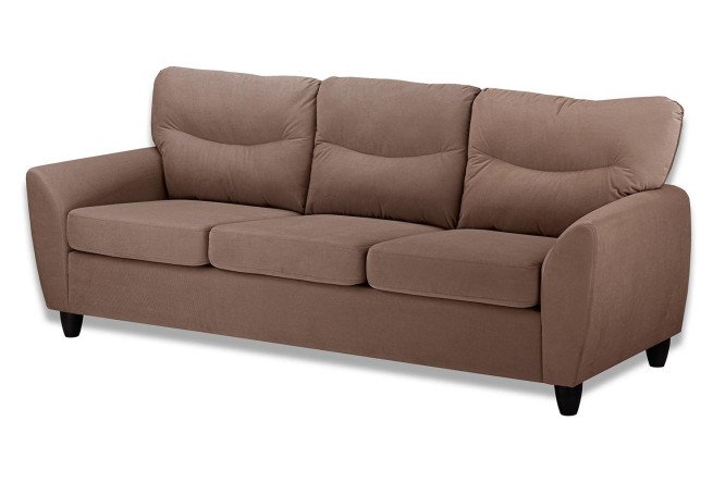 Изображение товара Диван 3-местный Наполи коричневый компактный комфортный стильный