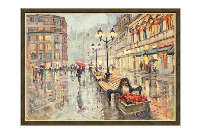 Изображение товара Репродукция в рамке Кузнецкий мост 67x87 см качественная печать
