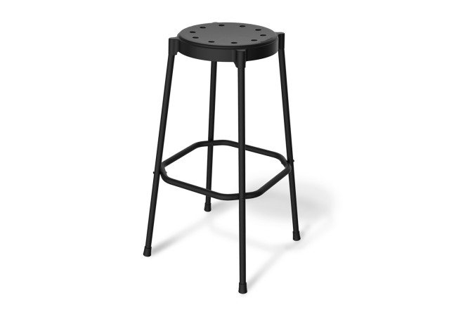 Изображение товара Стул барный SHT-S48 CT-48 40х76х40 см, цвет сидушки чёрный, ножек чёрный муар