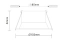 Светильник встраиваемый ST LUCE ST207 2.5 кв.м, 10.3x5.2x10.3 см, GU10