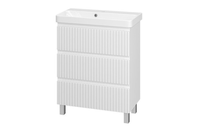 Изображение товара Тумба напольная Victory 70 VIC-07070-0103 с раковиной, 3 ящика, белый