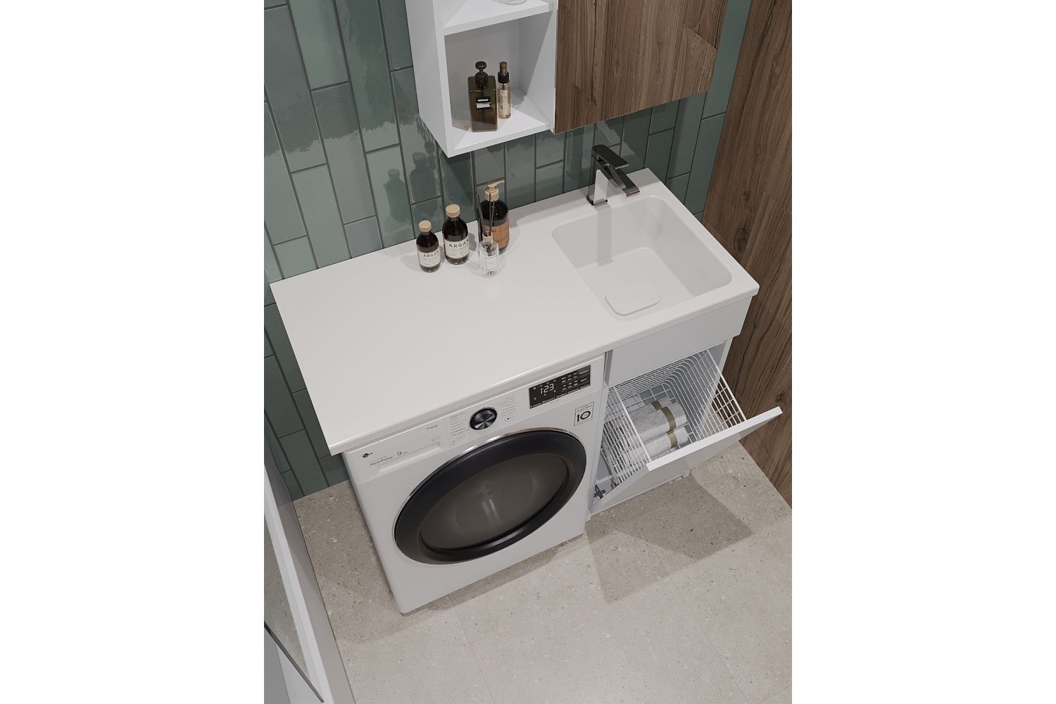 Тумба напольная ORANGE Sistema STK-40TUW+RAR 100 см, цвет каркаса белый, фасада белый