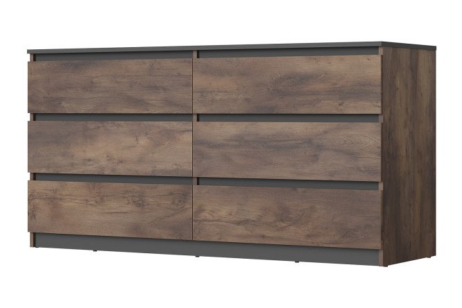 Изображение товара Комод Сноули современный комод из ЛДСП с фасадом таксус графит 150,2х77х48 см