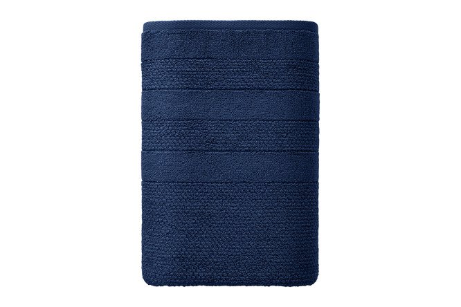 Изображение товара Полотенце Milano 50х90 см 100% хлопок тёмно-синее - мягкое и долговечное