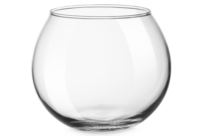 Изображение товара Стеклянная ваза SDC134-128 высота 10 см - прозрачная декоративная посуда