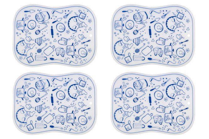 Изображение товара Набор разделочных матов Кухня 30х0,01х40 см, 4 шт Полипропилен