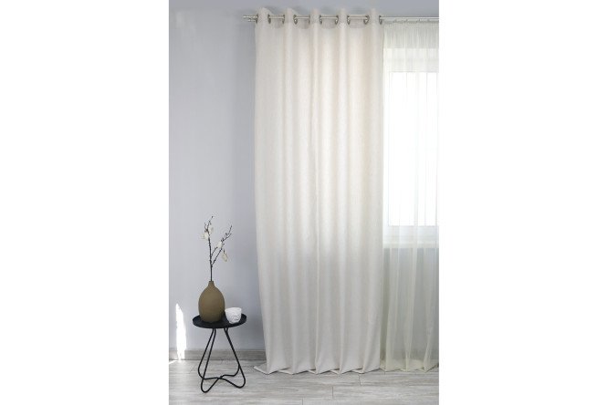Изображение товара Штора на люверсах Велия 160х270 см, кремовая, 1 шт.