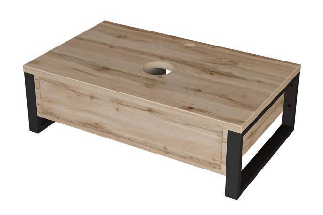 Изображение товара Тумба 1Marka Grunge Loft 70 см, цвет дуб вотан, подвесная, современный дизайн