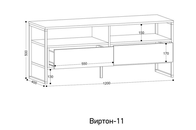 Фото 8 Тумба под ТВ ИВАРУ Виртон