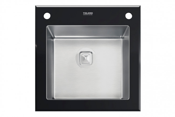 Изображение товара Мойка врезная TOLERO Ceramic Glass 50х50х21.6 см высокая прочность и стильный дизайн