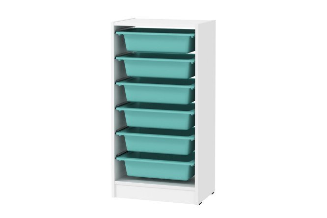 Изображение товара Стеллаж Альфа 46х90х30 см, с контейнерами