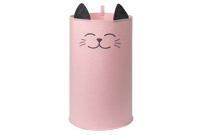 Изображение товара Органайзер для хранения Funny корзинка котик розовый 30x48x30 см