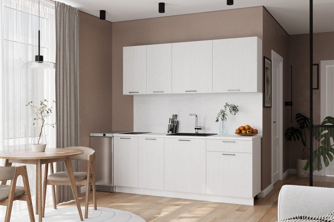 Изображение товара Кухонный гарнитур Лирика 200x217x60 см белый каркас