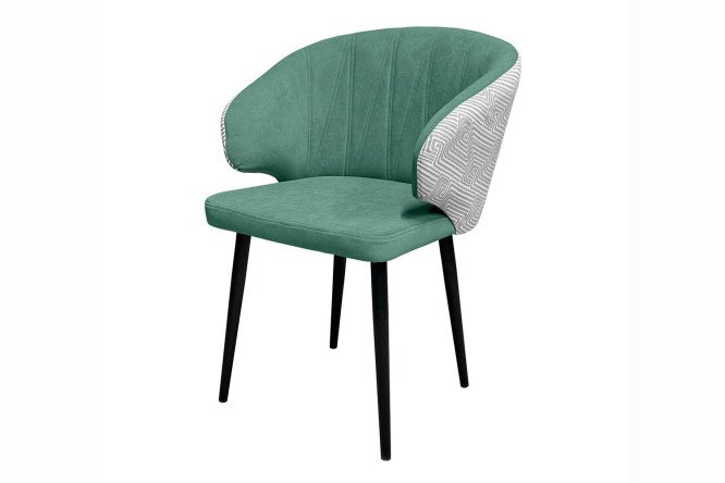 Изображение товара Стул Лион с подлокотниками 58,5х83х56 см мягкая обивка велюр металл ножки