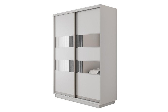 Изображение товара Шкаф-купе 2-дверный Оптима 120х220х60,1 см белый снег с зеркалом