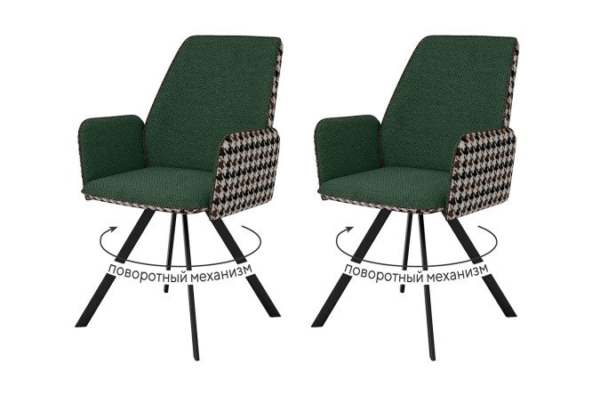 Изображение товара Комплект поворотных стульев DIKLINE 293 с велюровой обивкой