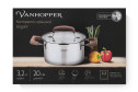 Кастрюля с крышкой VANHOPPER Elegant 3.2 л