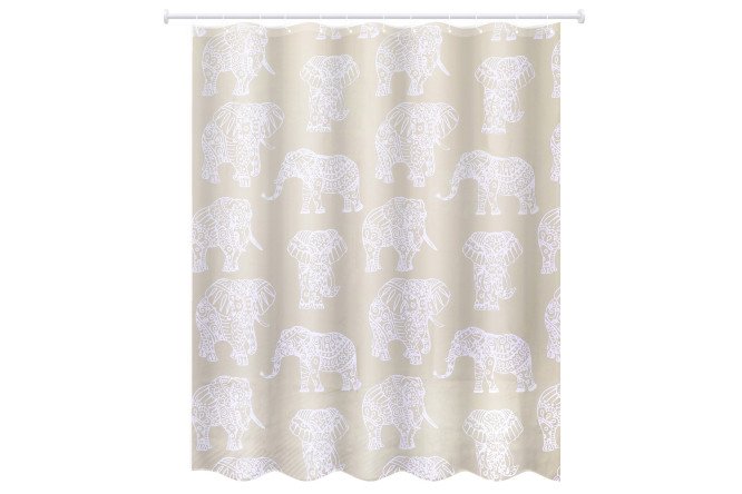 Изображение товара Штора для ванной комнаты MASTER HOUSE Слоны Полиэстер, 200x180 см