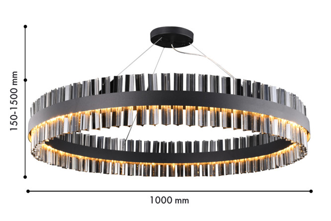 Люстра подвесная Marquis 22 кв.м., LED, 100 см