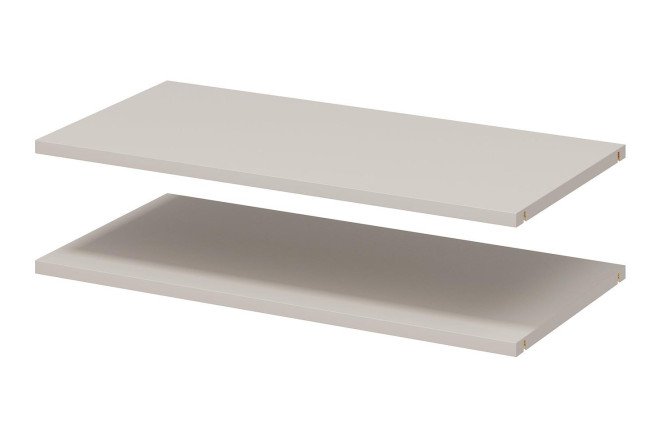 Изображение товара Комплект полок HOFF Блокс 2 шт. для каркаса шириной 75 см, бежевые