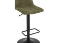 Стул барный Stool Group Tyler 45х85.5х49.5 см, цвет обивки зелёный, ножек чёрный