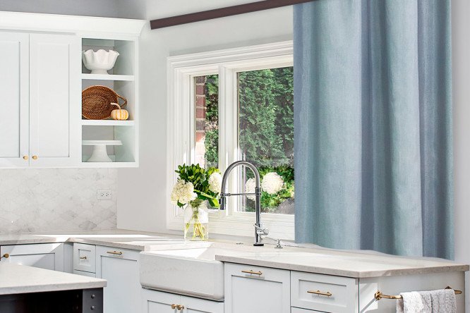 Изображение товара Штора для кухни WITERRA из бамбука 138x180 см, серый color