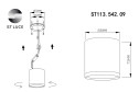Светильник потолочный ST LUCE ST113.542.09 3 м², 8.8x7.5x8.8 см, LED