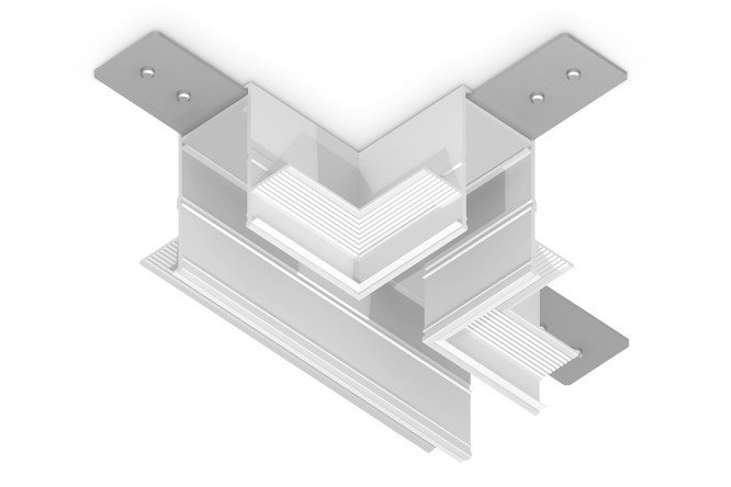 Изображение товара Коннектор Т-образный AMBRELLA LIGHT Magnet 8x4,7x11 см алюминий белый