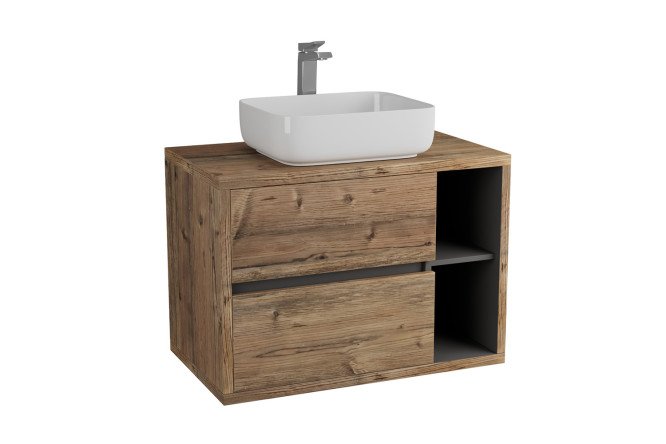 Изображение товара Подвесная тумба Olona с 2 ящиками 80 см для ванной комнаты