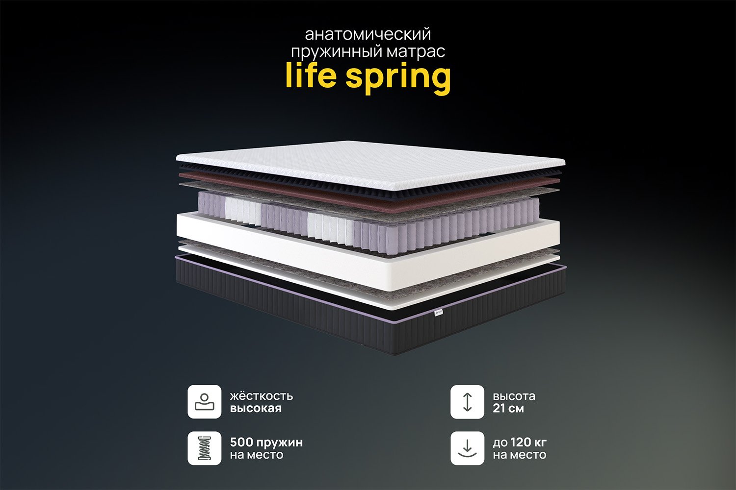 Матрас анатомический DARWIN Life Spring