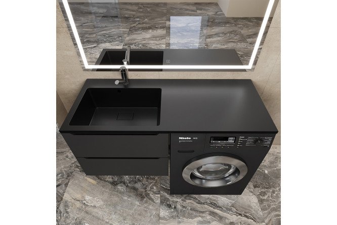 Фото 7 Раковина Cosmos Quartz RCosmos120LU Подвесная, 120х17.2х48 см