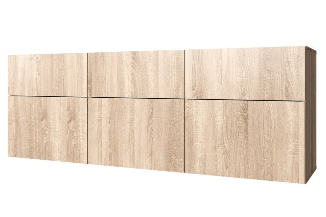 Изображение товара Тумба 3 ящика и 3 двери  Оскар 180х64 с доводчиками, дуб сонома