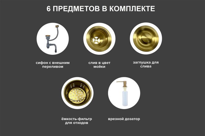 Мойка врезная РМС MRK-7851G R 78х51х20 см