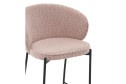 Стул барный Stool Group Тисдейл 56х94.5х56 см, цвет обивки розово-персиковый, ножек чёрный