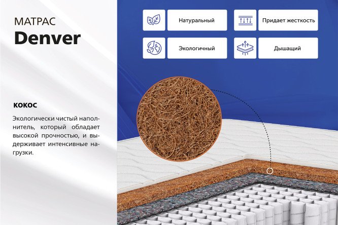Матрас пружинный MILDEX Denver 120х200 см