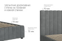 Кровать с подъёмным механизмом Нельсон Полоса цвет тростниковый 160х200 см