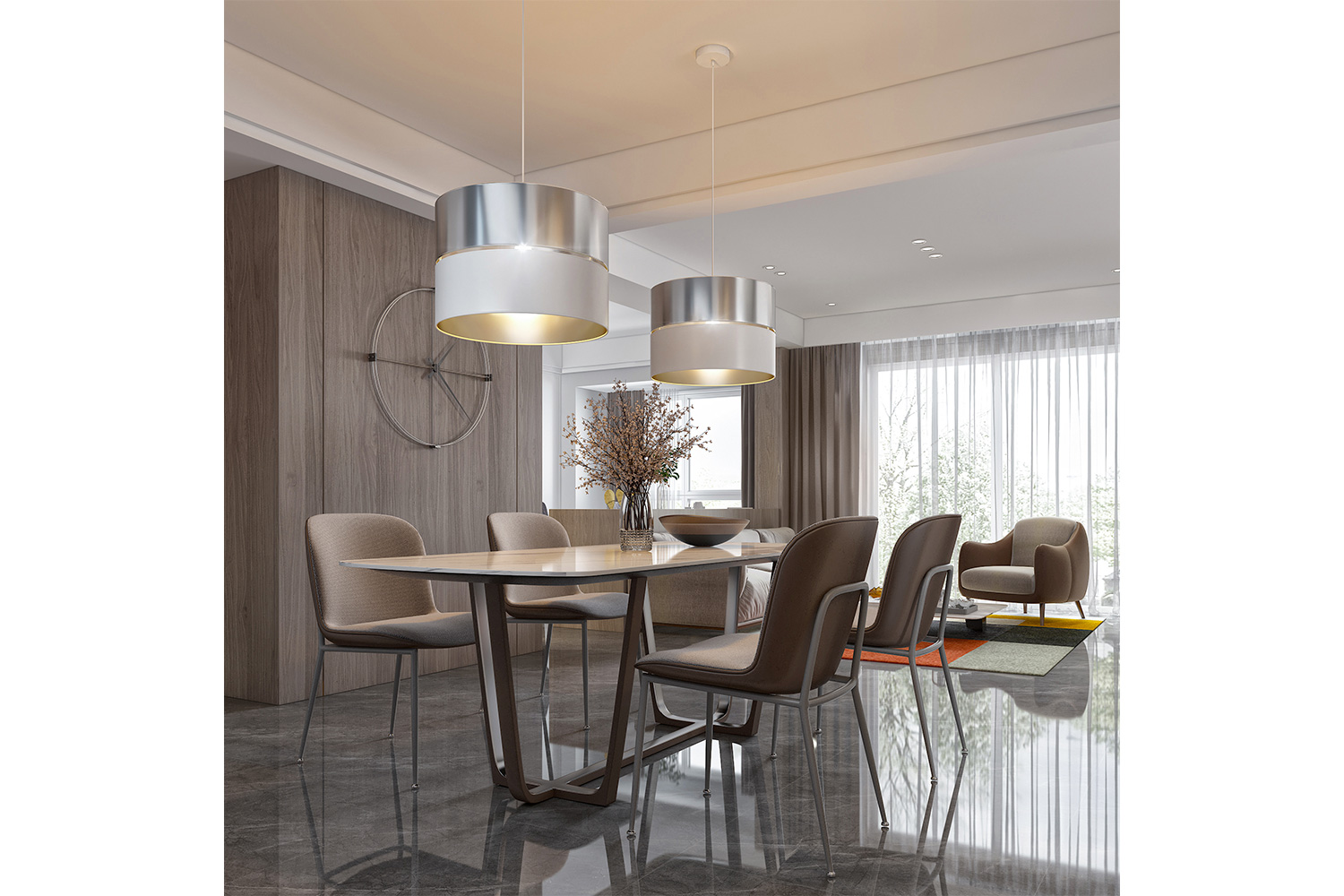 Светильник подвесной TK LIGHTING Hilton 6 кв.м., 50х40х50 см, E27